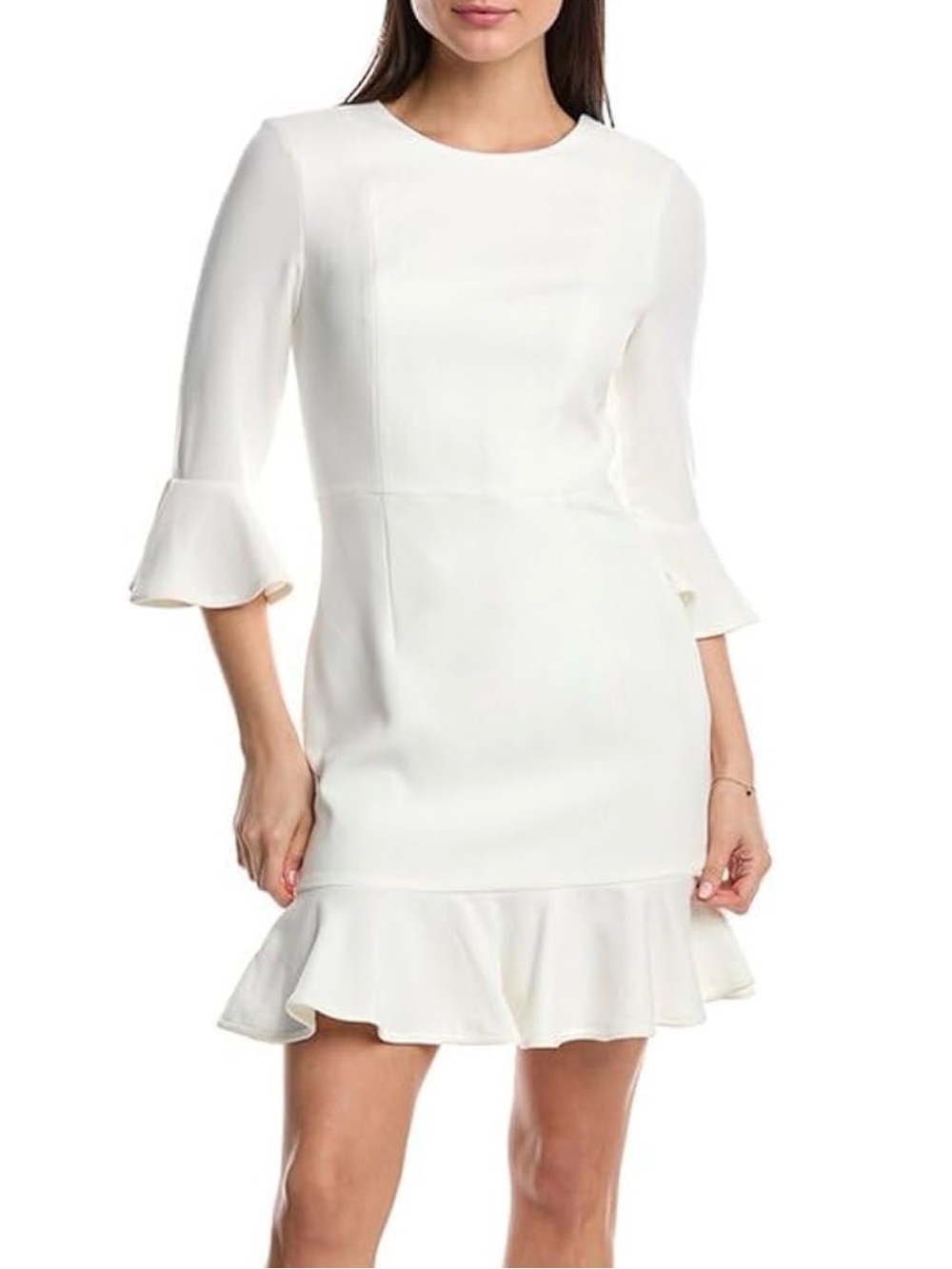 NWT Black Halo Brooklyn Sheath Dress White Size 8